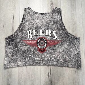 Harley-Davidson Women’s XL Black and White Crop Top Tank